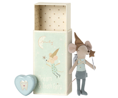 Maileg Tooth Fairy Mouse in Matchbox - Blue