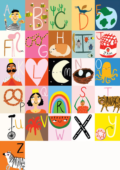 Bright Alphabet Print