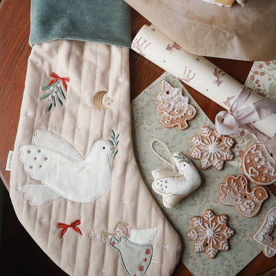 Avery Row Christmas Stocking - Dove