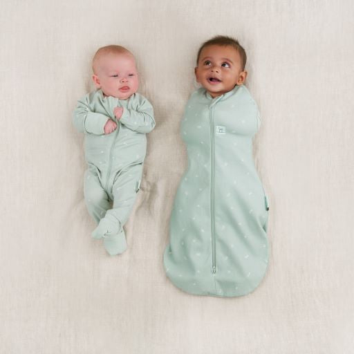 ErgoPouch Layers Long Sleeve Babygrow - Sage - 0.2 TOG