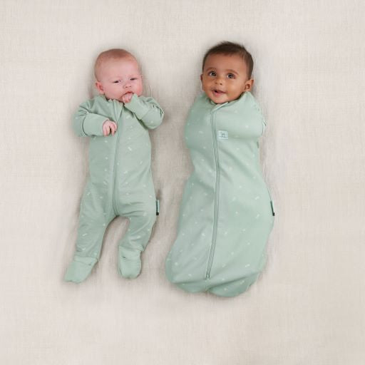 ErgoPouch Layers Long Sleeve Babygrow - Sage - 0.2 TOG