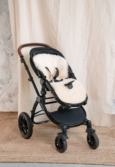 Baa Baby Sheepskin Buggy & Bugaboo™ Style Liner - Milk Long Hair