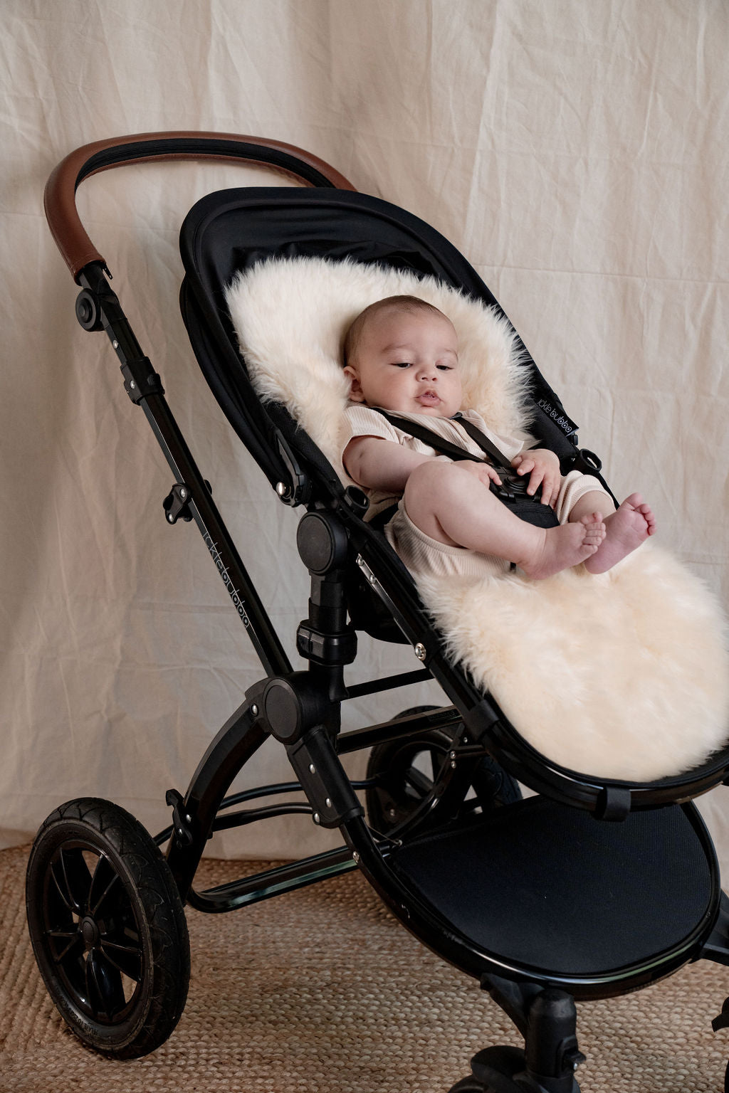 Baa Baby Sheepskin Buggy & Bugaboo™ Style Liner - Milk Long Hair