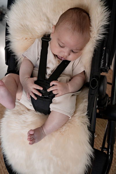 Baa Baby Sheepskin Buggy & Bugaboo™ Style Liner - Milk Long Hair