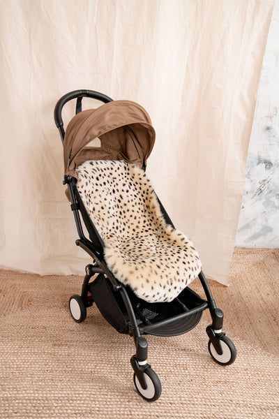 Baa Baby Sheepskin Pram Style Liner - Leopard Spot Special Edition