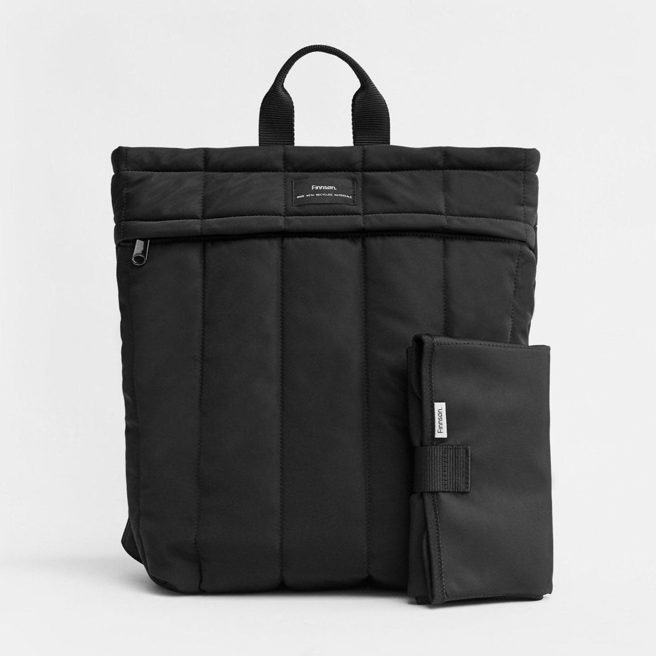 Scandi Work Backpack Finnsøn RAE Eco Changing Backpack with Changing Mat - Black – Scandi Corner
