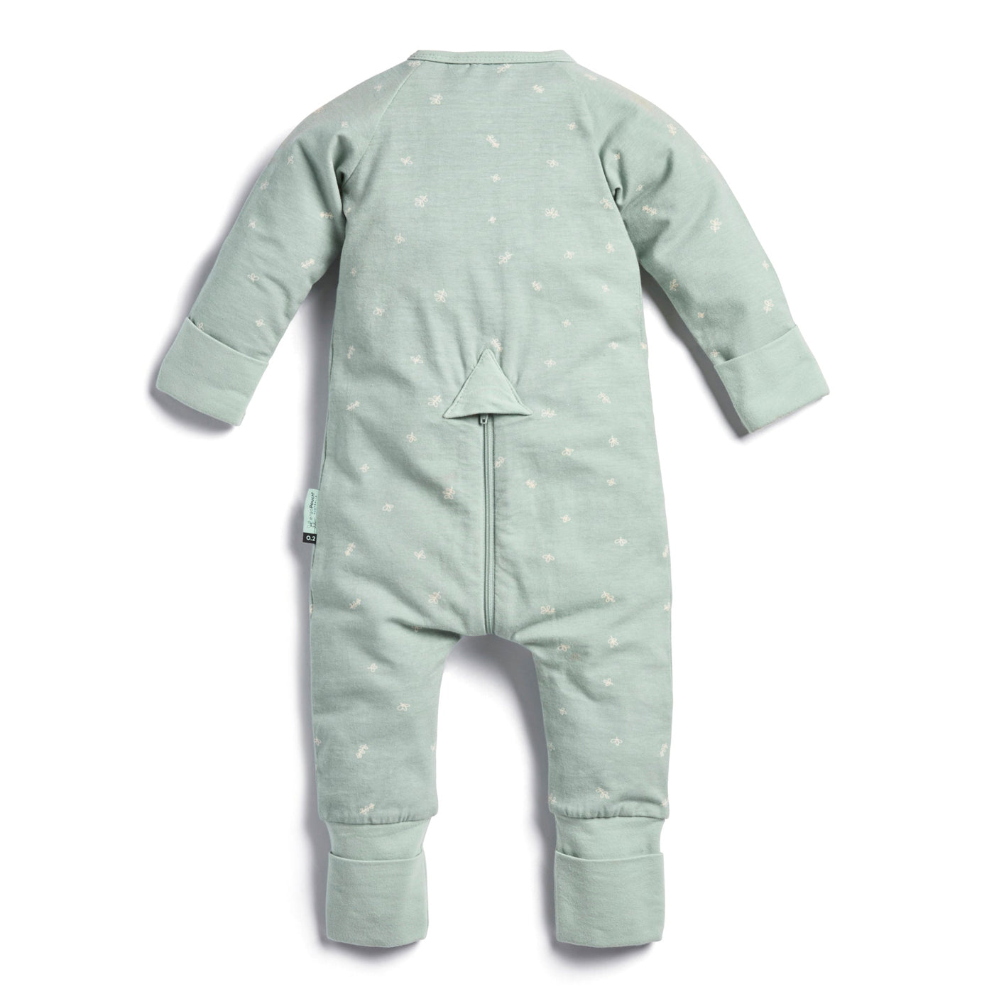 ErgoPouch Layers Long Sleeve Babygrow - Sage - 0.2 TOG