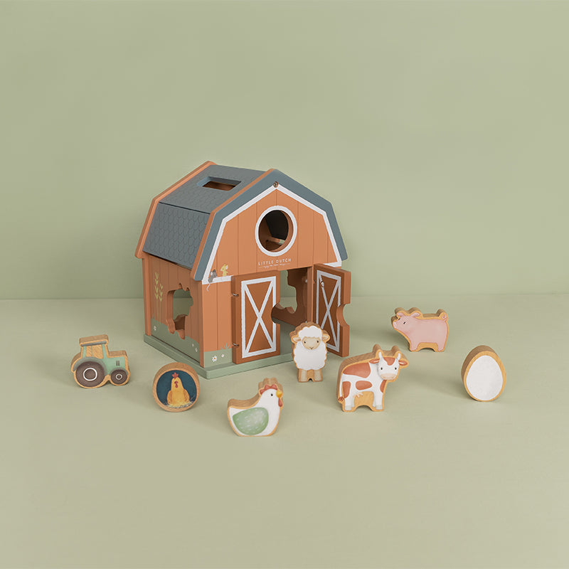 Little Dutch - Little Farm Wooden Shape Sorter