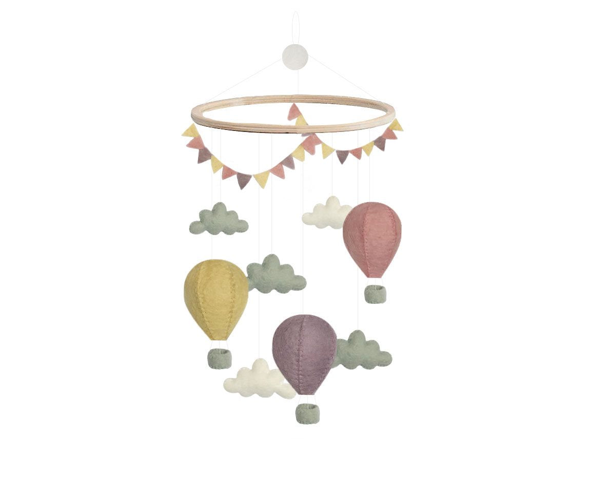 Gamcha Baby Mobile - Air Balloons Pastel