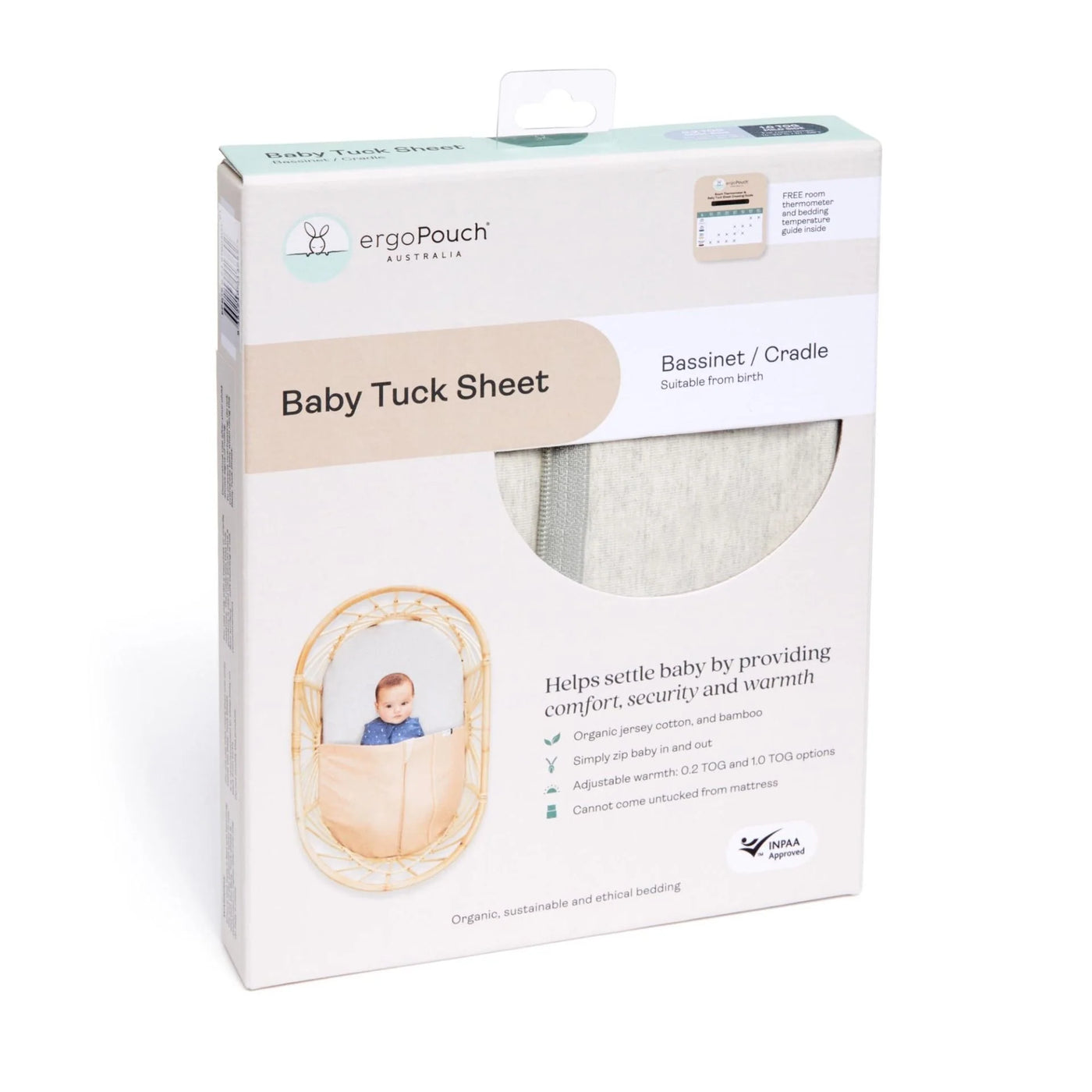 ErgoPouch Baby Tuck Sheet - Crib - Wheat