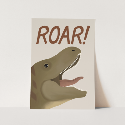 Roar dinosaur print stone