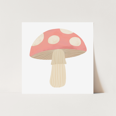 Mushroom print pink