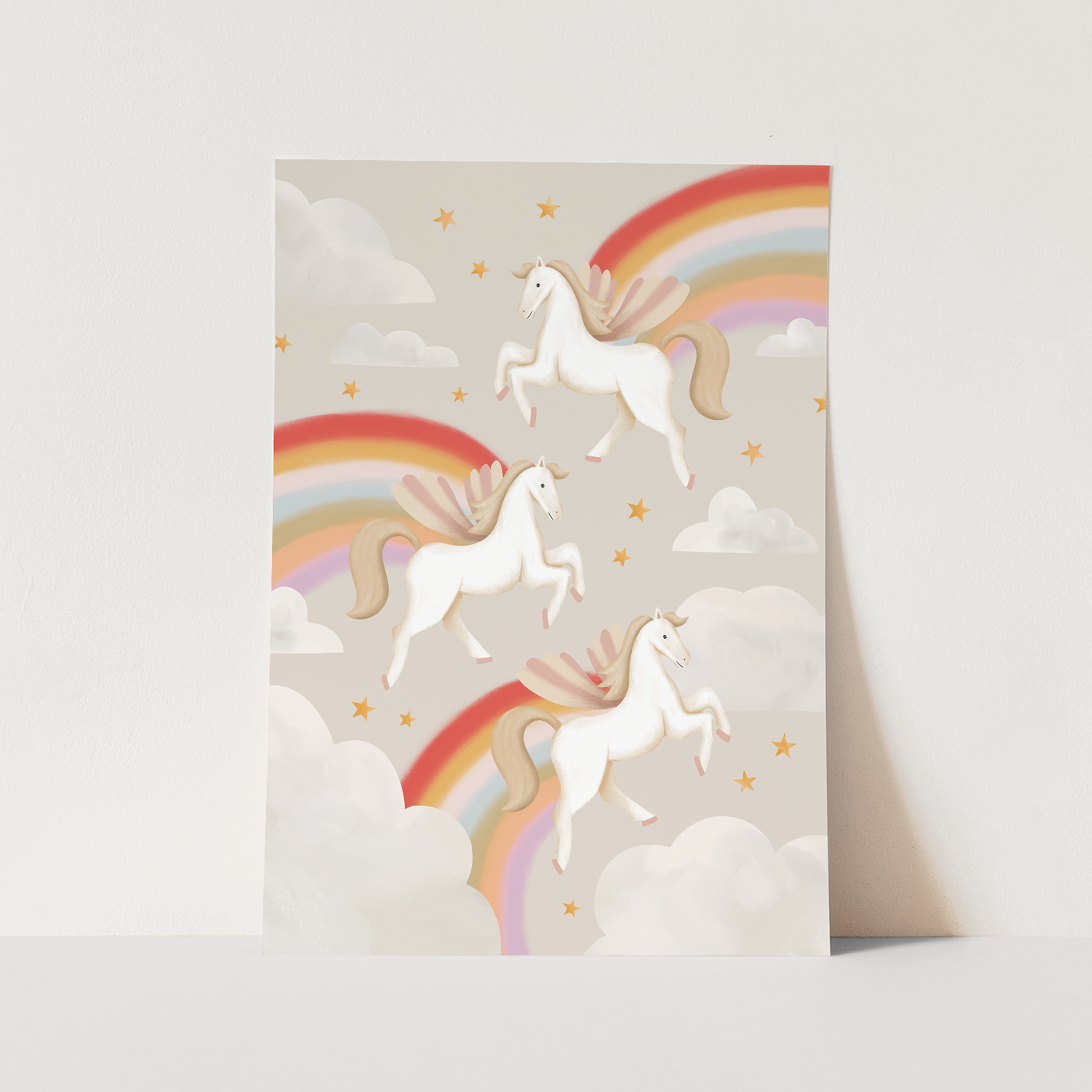 Pegasus print stone