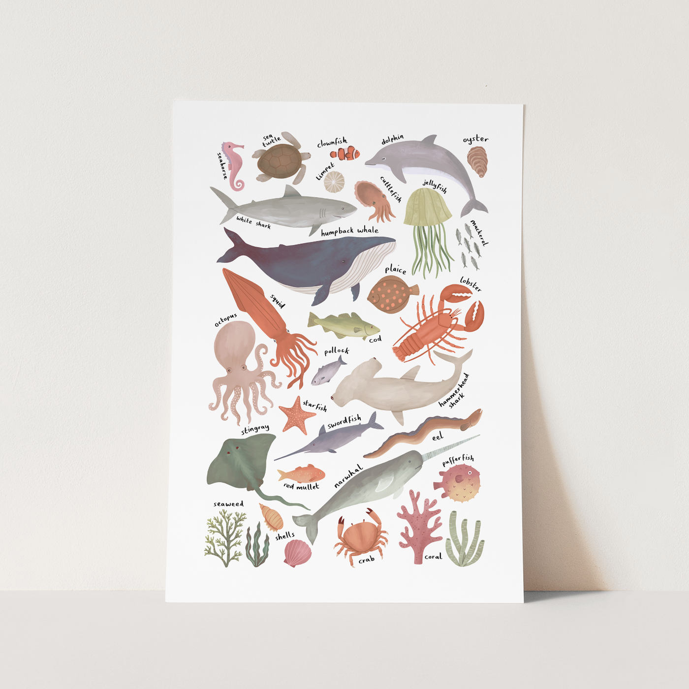 Ocean Life Chart Print