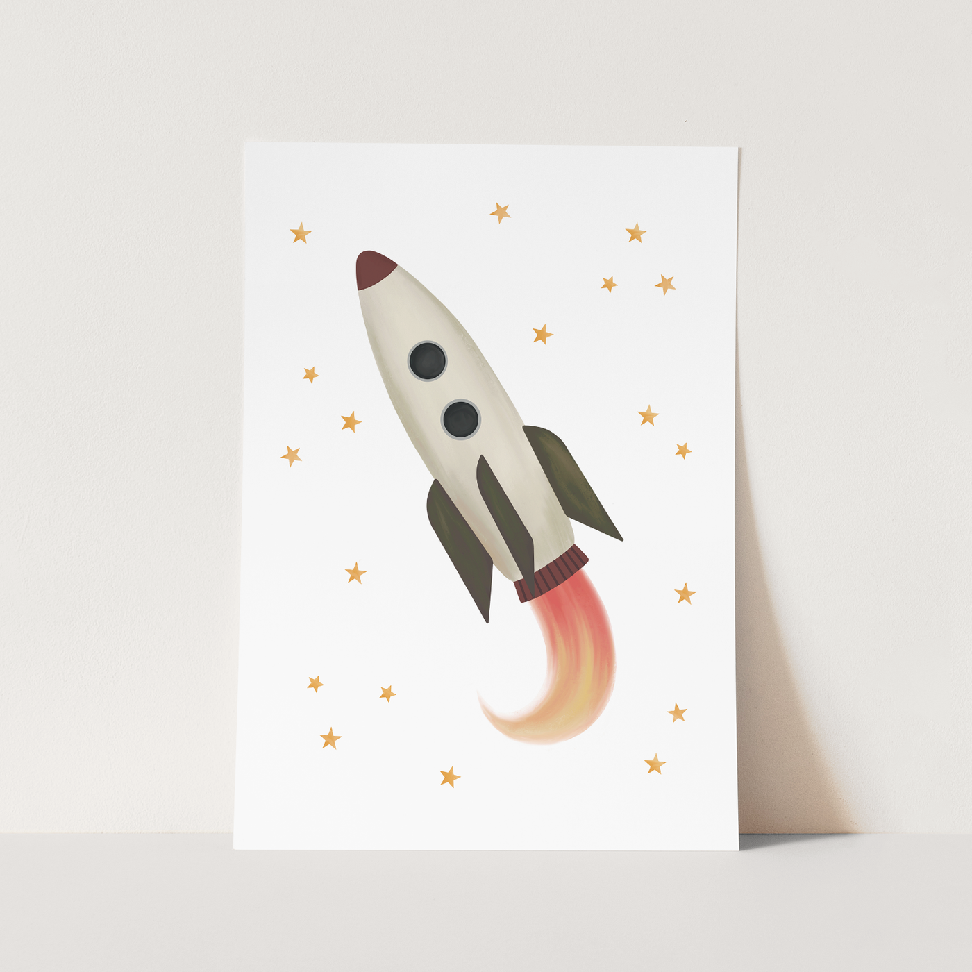 Rocket print white