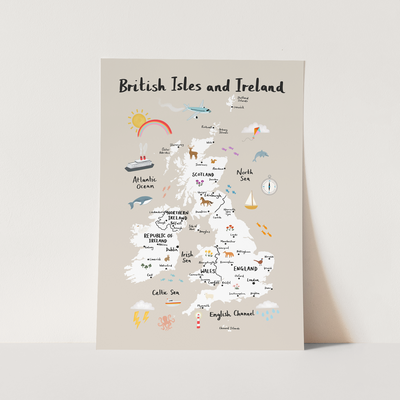 British Isles and Ireland print stone