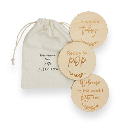 Avery Row Wooden Pregnancy & Birth Milestone Discs