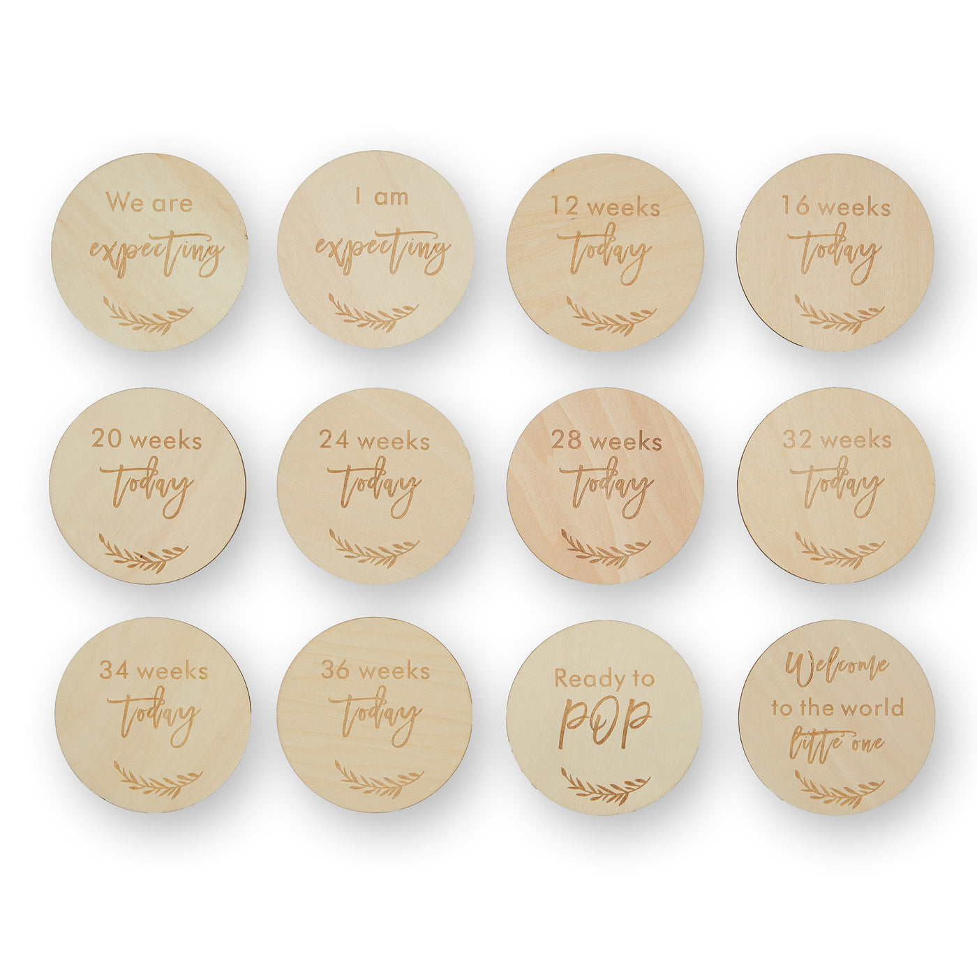 Avery Row Wooden Pregnancy & Birth Milestone Discs