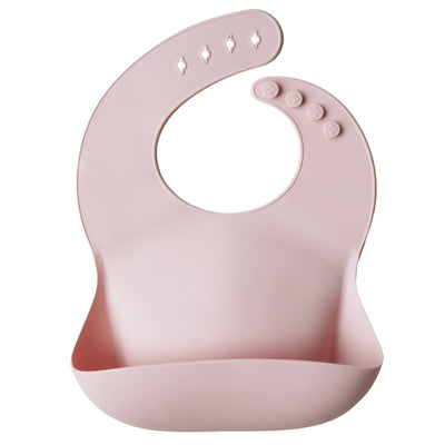 Mushie Silicone Baby Bib Blush