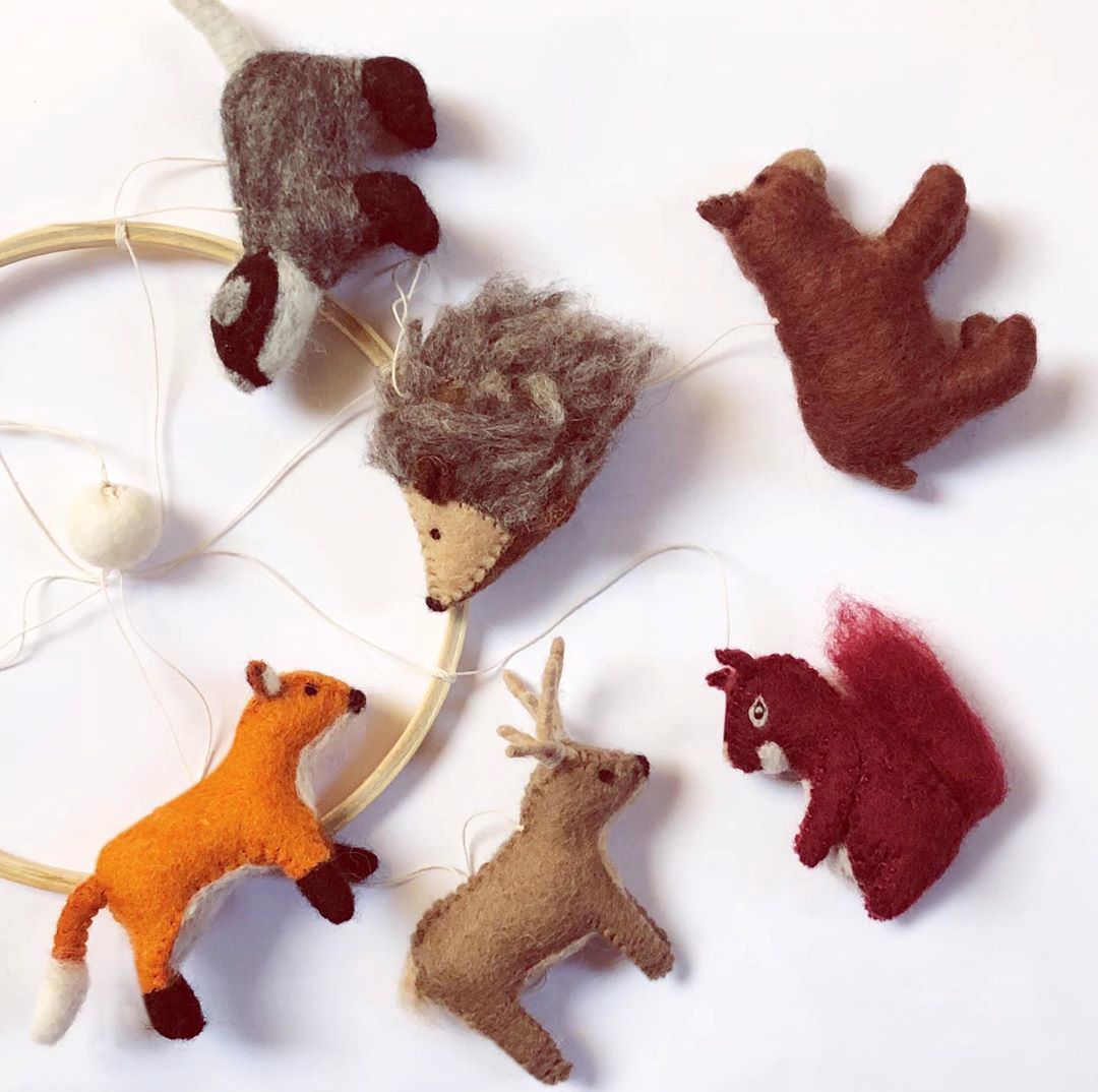 Gamcha Baby Mobile Woodland Animals