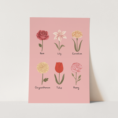 Flowers print pink
