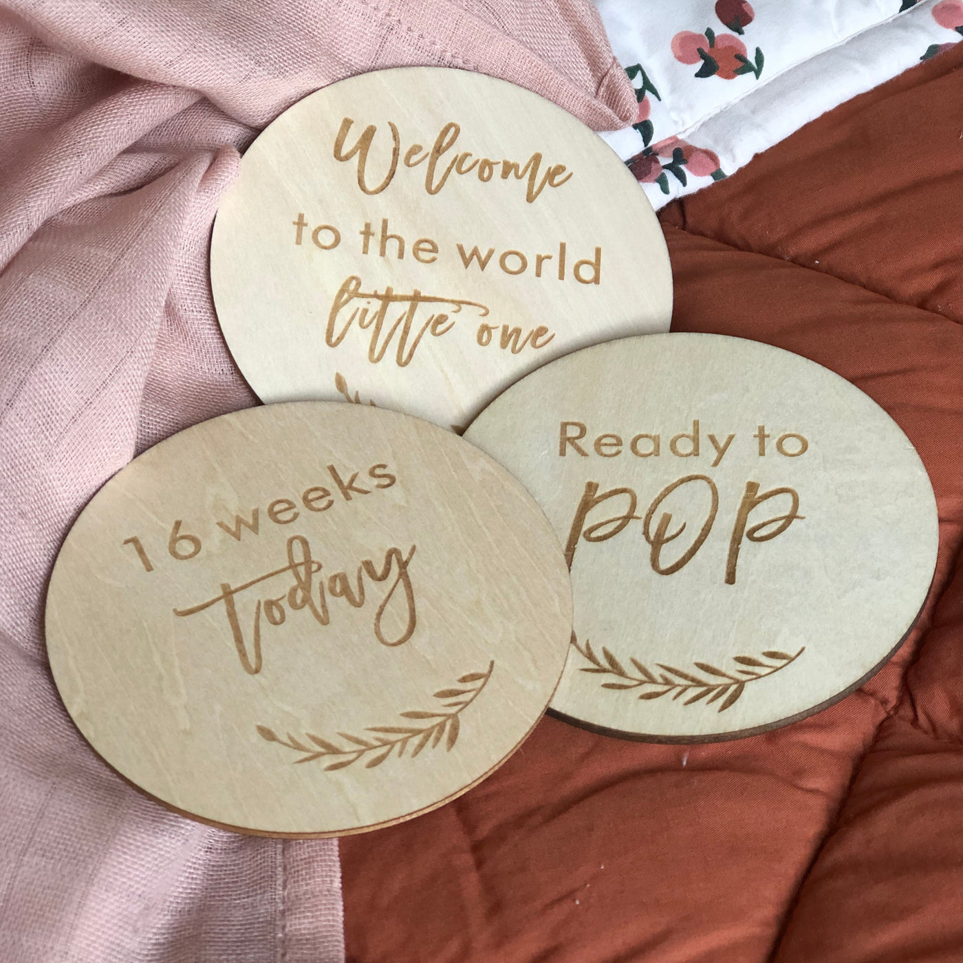 Avery Row Wooden Pregnancy & Birth Milestone Discs