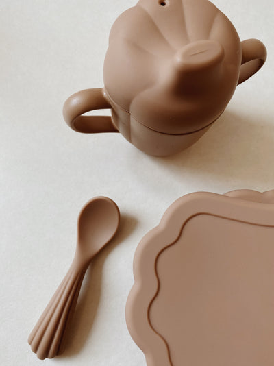 Konges Slojd Silicone Clam Dinner Set Blush