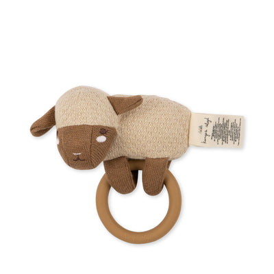 Konges Slojd Knitted Sheep Activity Ring Toy
