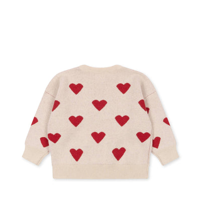 Konges Slojd Lapis Knit Jumper Buttercream Heart