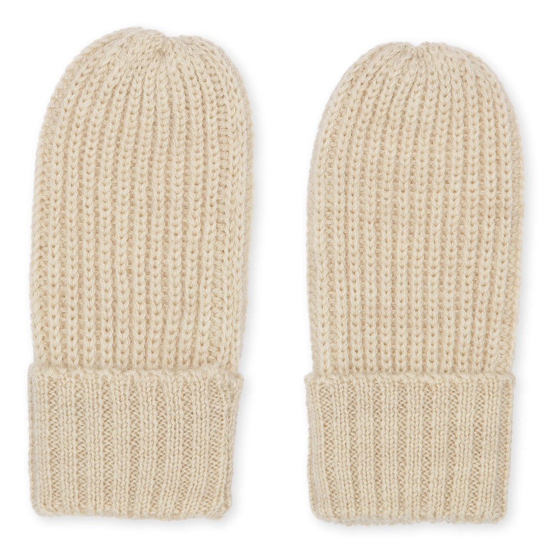 Konges Slojd Vitum Knit Mittens Almond Milk