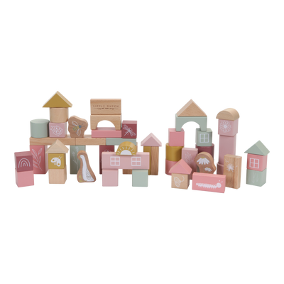 Little Dutch Wooden Building Blocks Pink