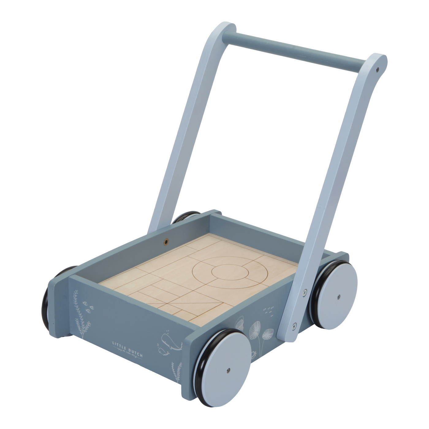 Little Dutch Wooden Block Trolley Ocean