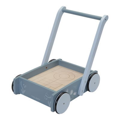 Little Dutch Wooden Block Trolley Ocean