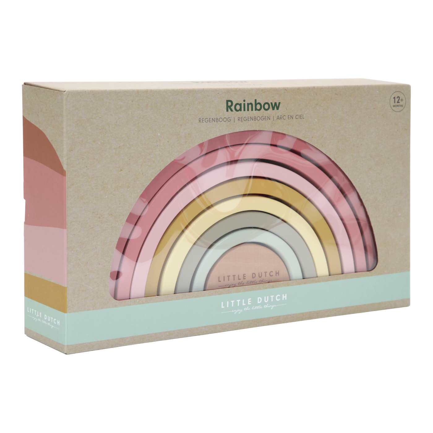 Little Dutch Wooden Rainbow Stacker Pink