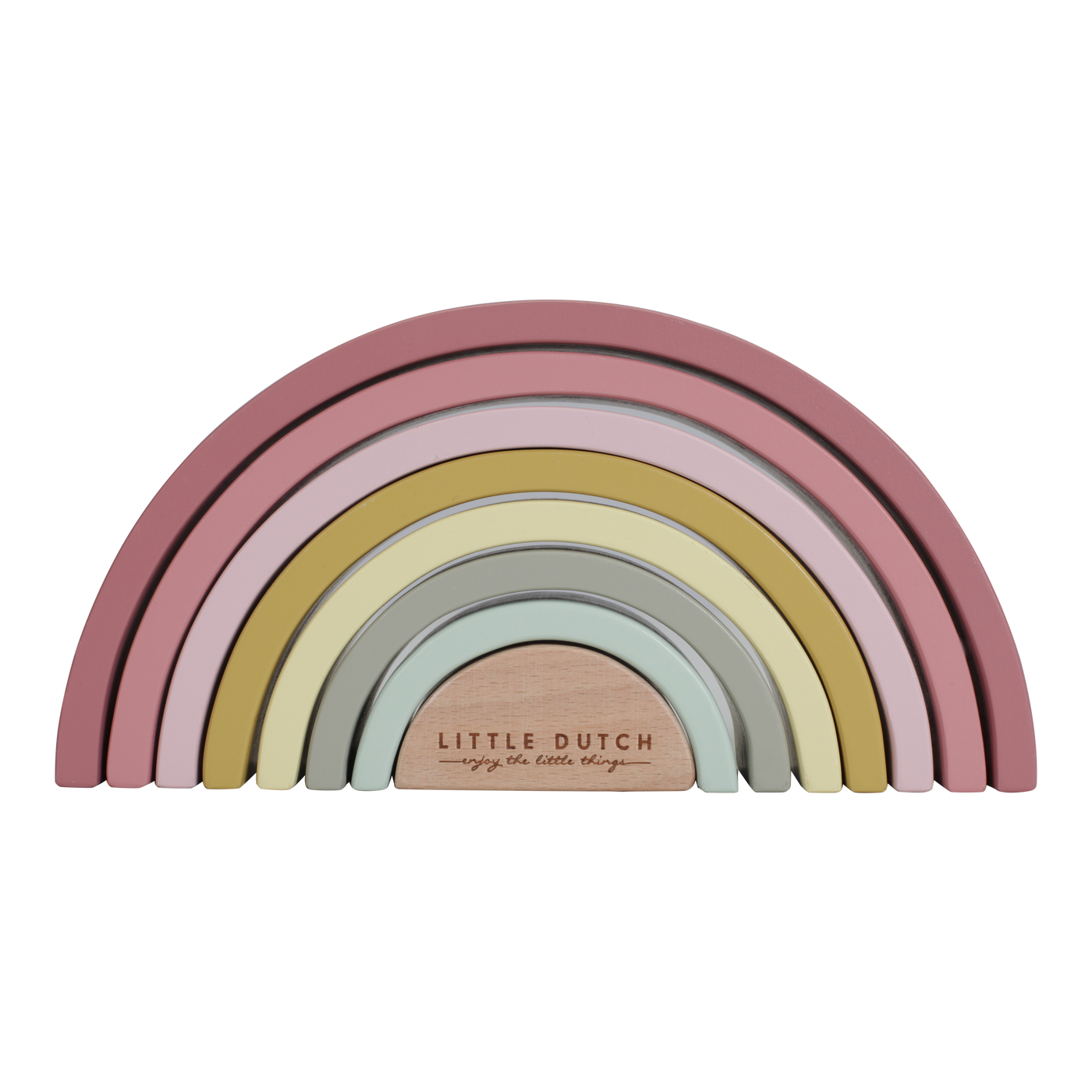 Little Dutch Wooden Rainbow Stacker Pink