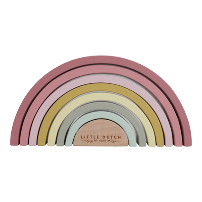 Little Dutch Wooden Rainbow Stacker Pink
