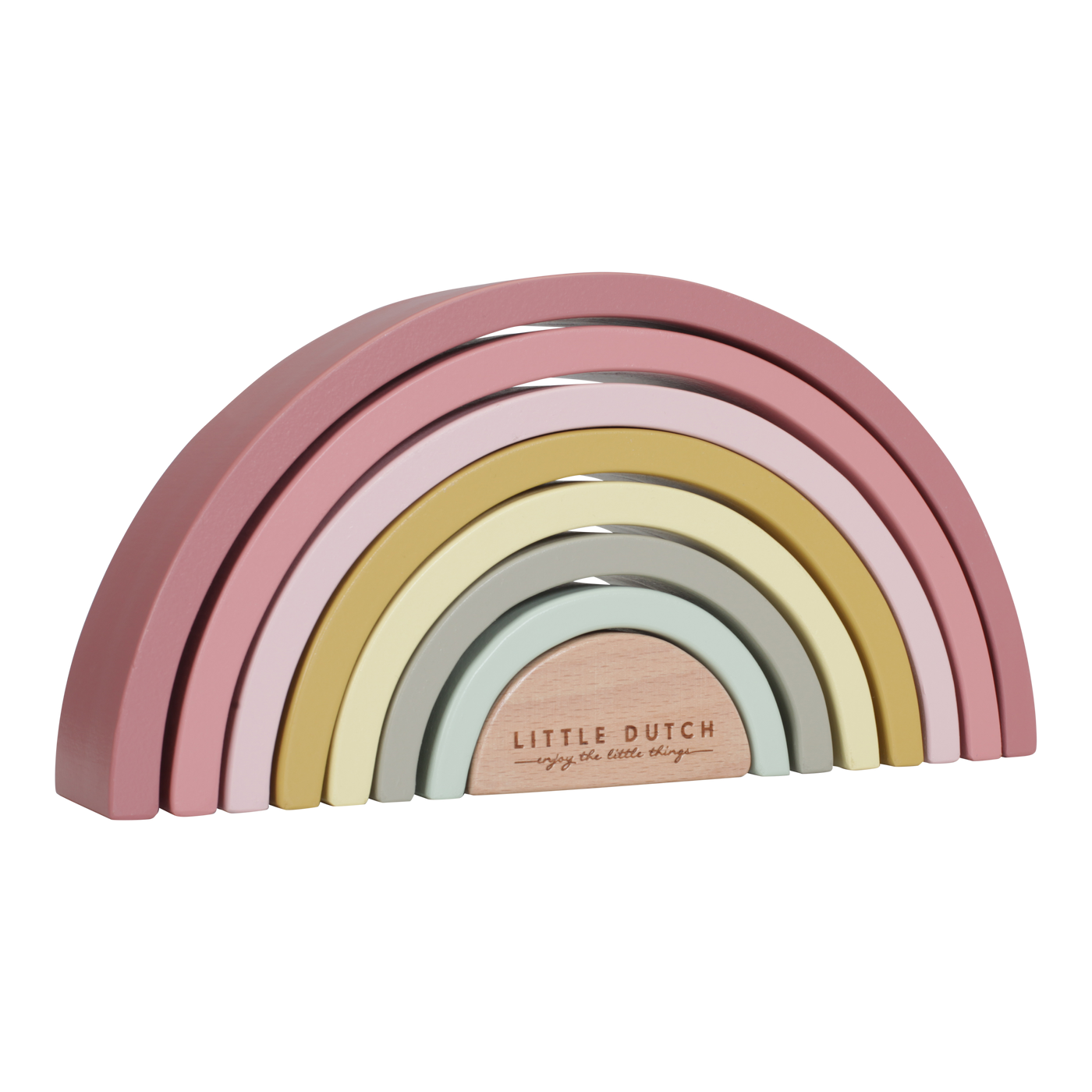 Little Dutch Wooden Rainbow Stacker Pink