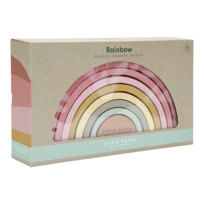 Little Dutch Wooden Rainbow Stacker Pink