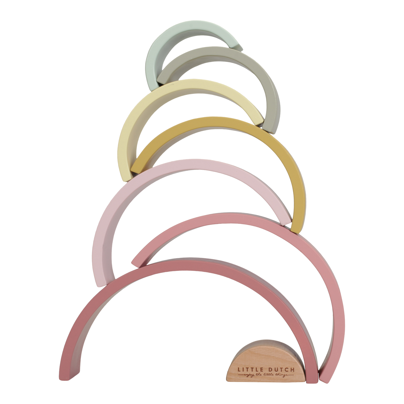 Little Dutch Wooden Rainbow Stacker Pink