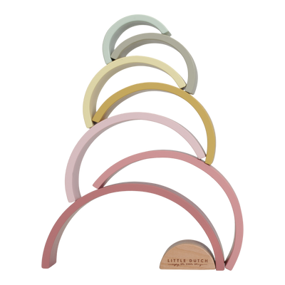 Little Dutch Wooden Rainbow Stacker Pink