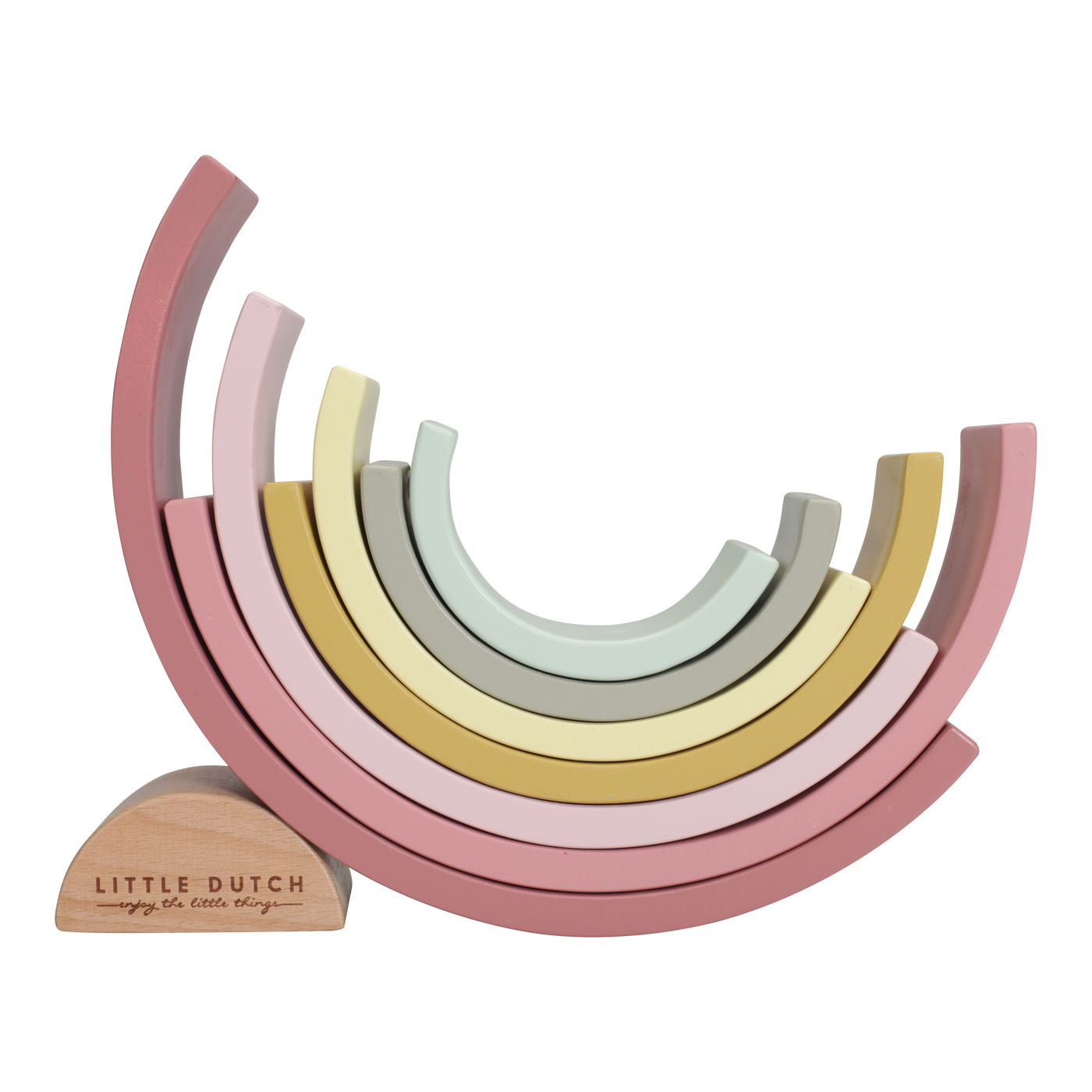 Little Dutch Wooden Rainbow Stacker Pink
