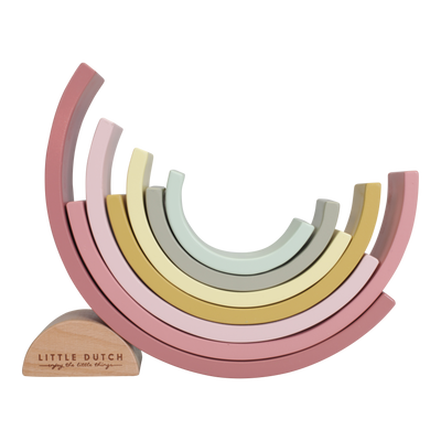 Little Dutch Wooden Rainbow Stacker Pink