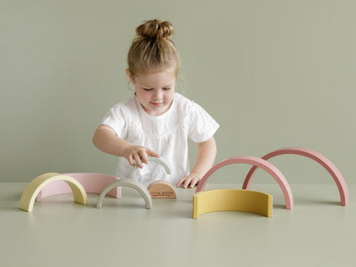 Little Dutch Wooden Rainbow Stacker Pink