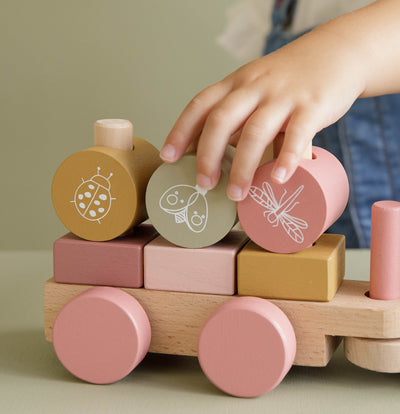 Little Dutch Wooden Stacking Train Flowers