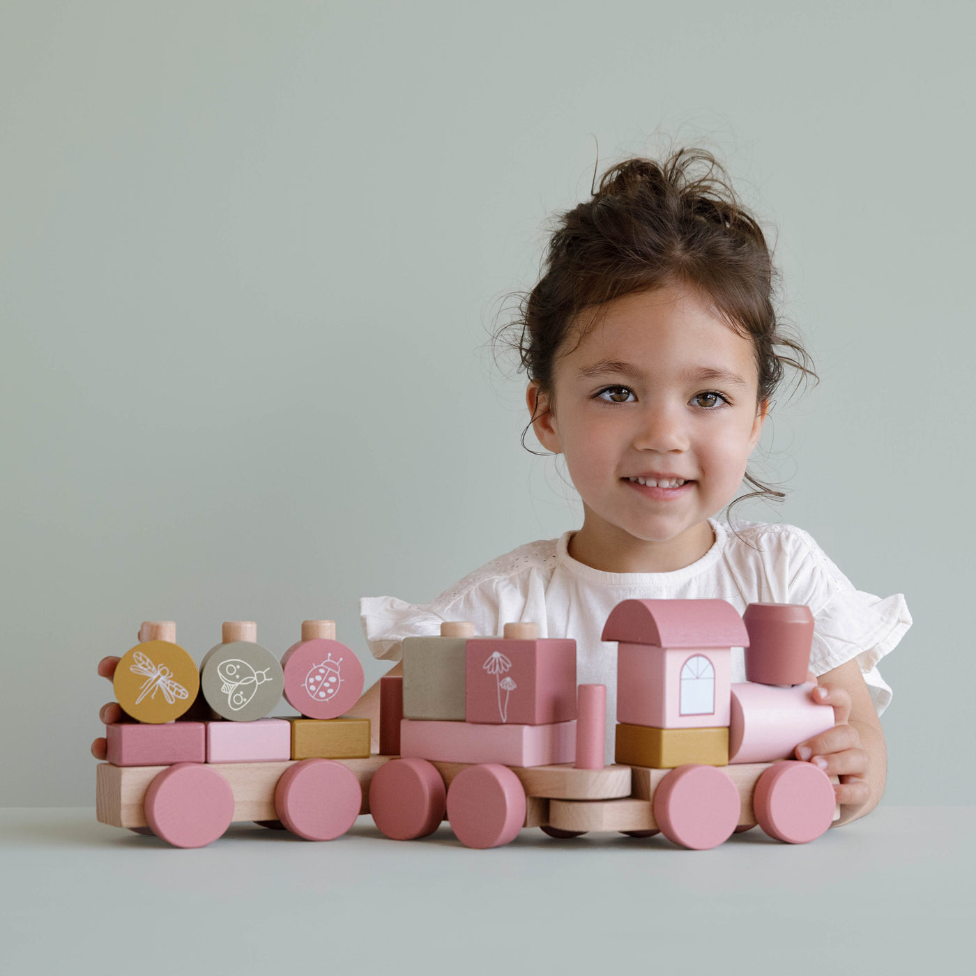 Little Dutch Wooden Stacking Train Flowers