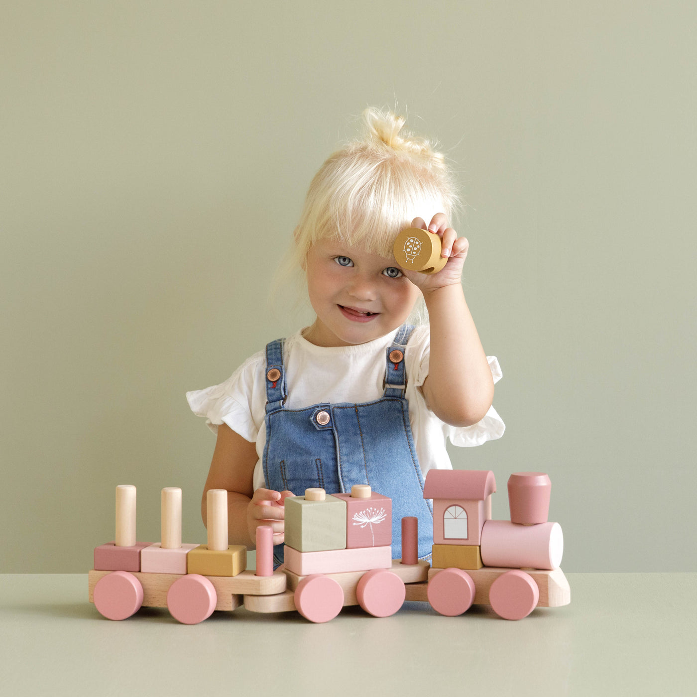 Little Dutch Wooden Stacking Train Flowers