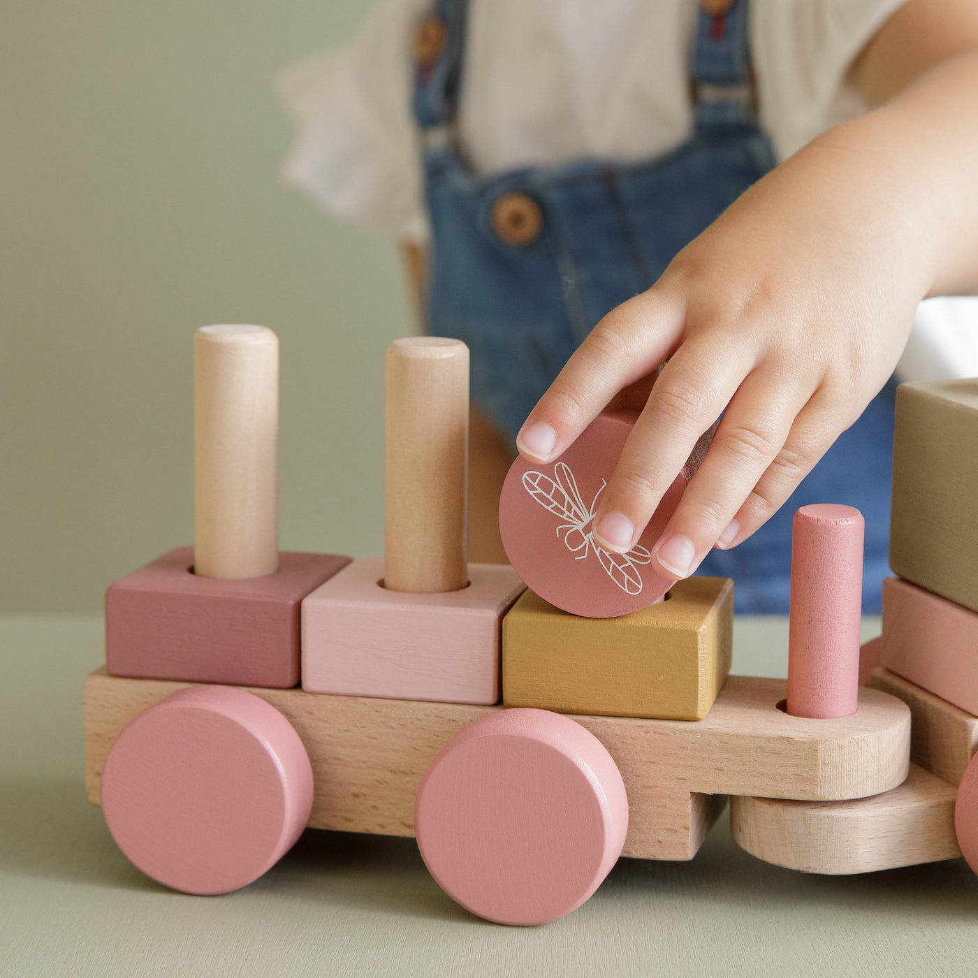 Little Dutch Wooden Stacking Train Flowers