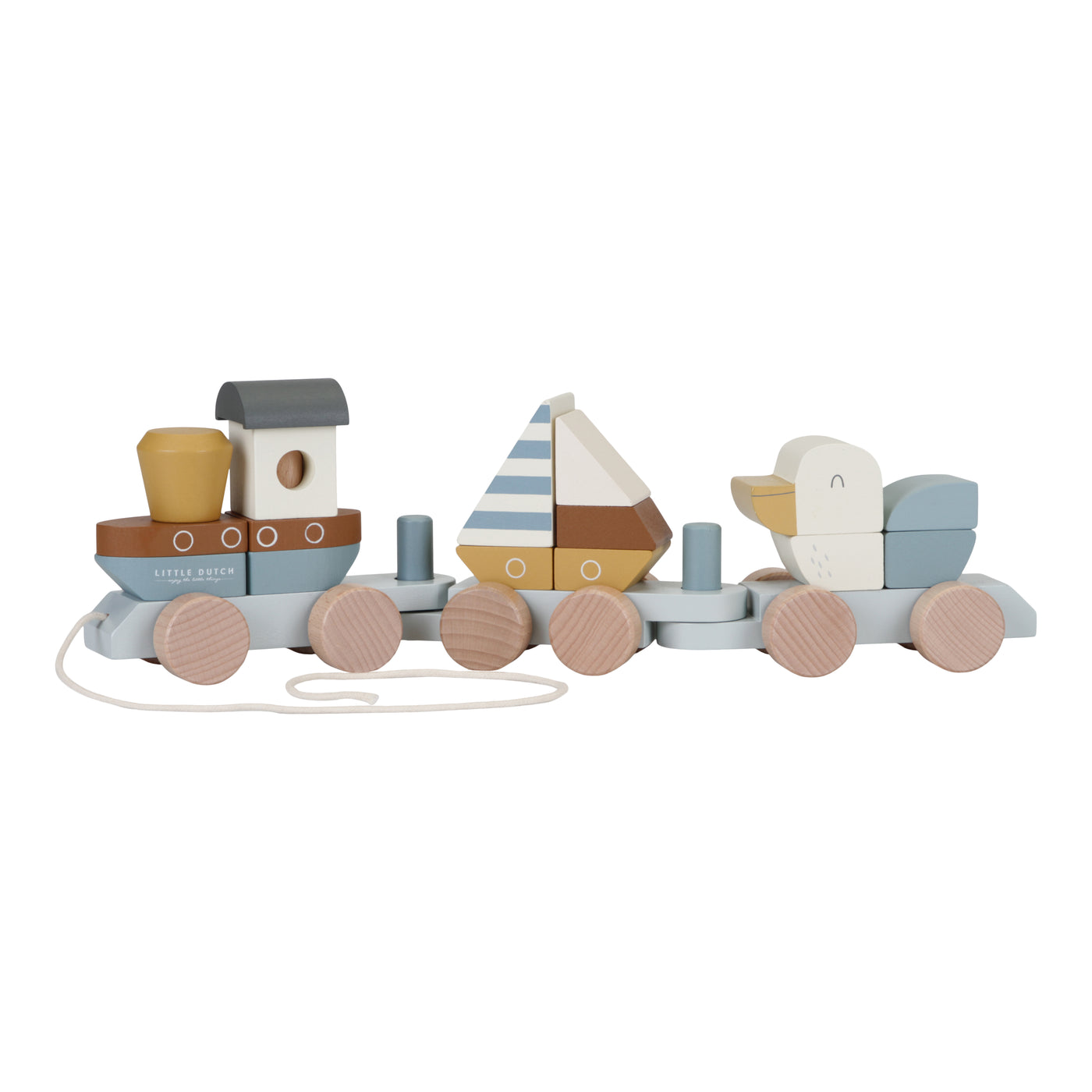 Little Dutch Wooden Blocks Train Sailors Bay