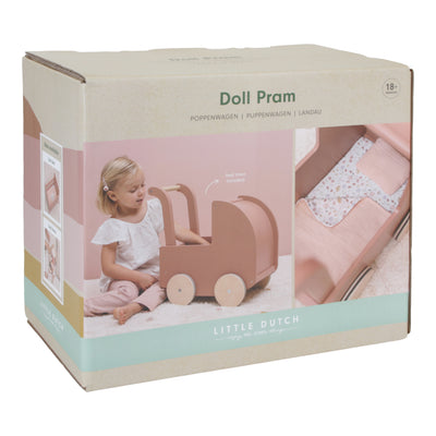Little Dutch Wooden Doll Pram