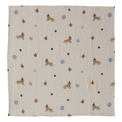 OYOY Leopard Muslin Square Cloths 3 Pack